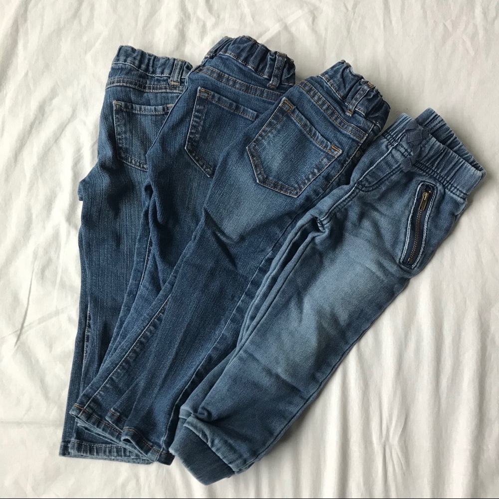 4 pack 3T assorted little girls jeans